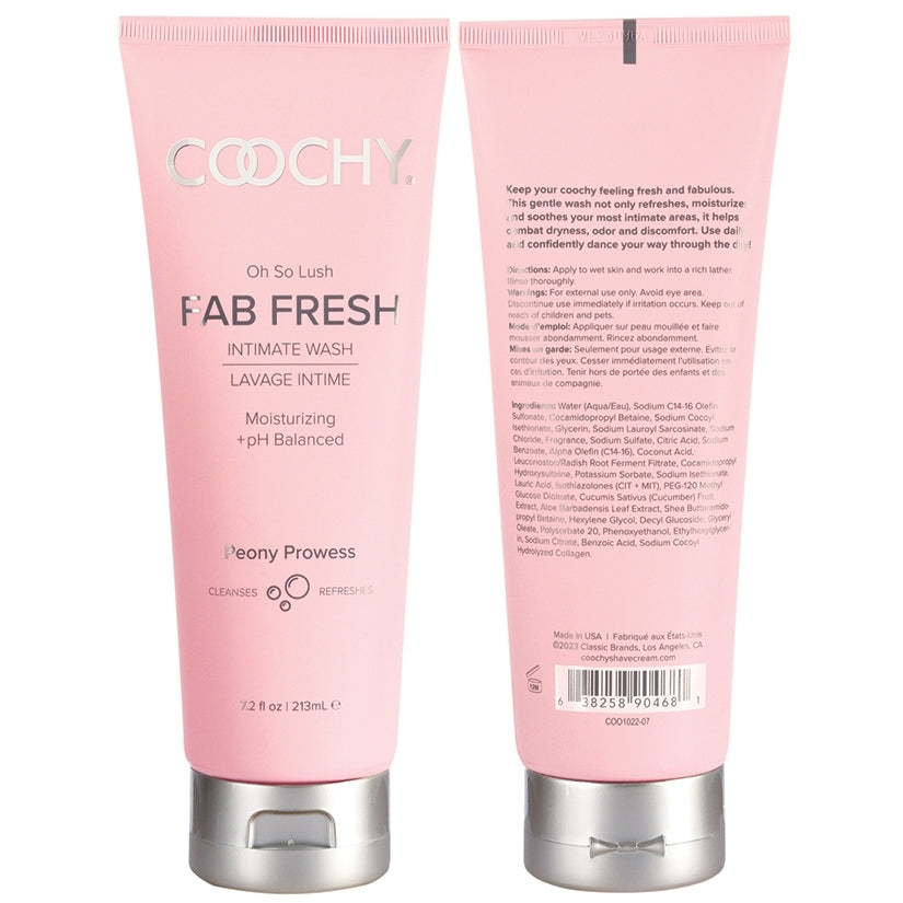 FAB FRESH FEMININE WASH by Coochy ~ Peony Prowess 7oz